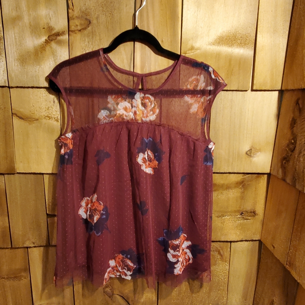 Maurices maroon top medium